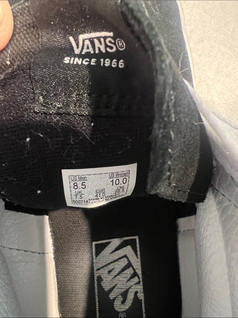 Vans Sk8-Hi "Rose Dreams" black suede uppers, floral canvas at quarters, 10 - Picture 10 of 10